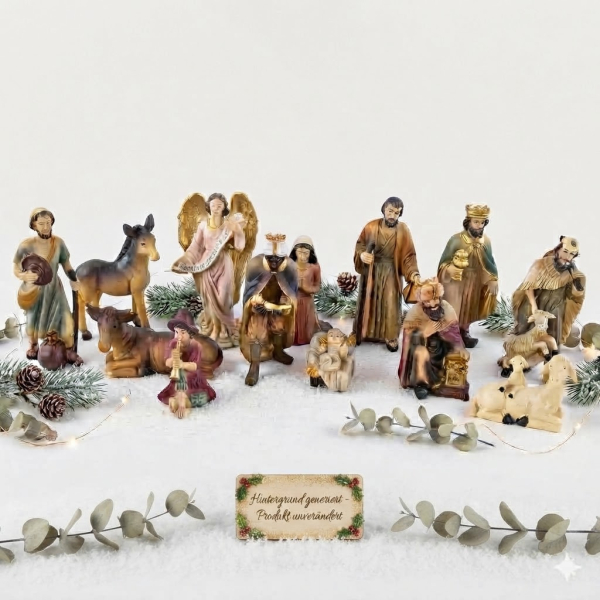 Wunderschöne Krippenfiguren 13-tlg., ca. 10 cm, K 171
